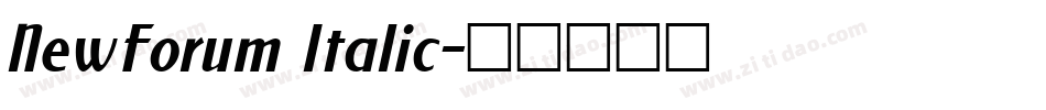 NewForum Italic字体转换